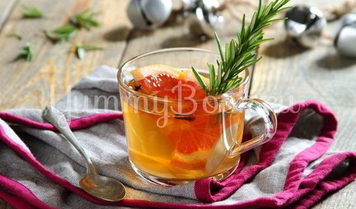 согревающий чай с грейпфрутом и розмарином