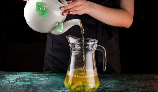 витаминный чай с киви и мятным сахаром