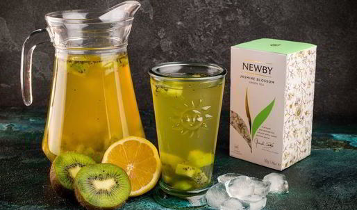 витаминный чай с киви и мятным сахаром