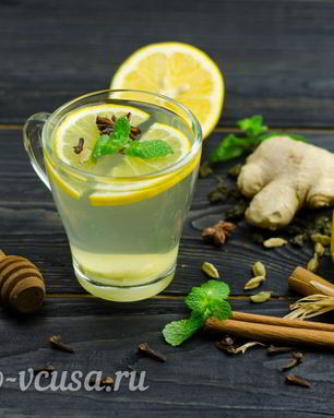 Зеленый чай с имбирем и корицей