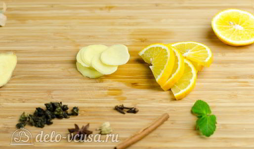 зеленый чай с имбирем и корицей