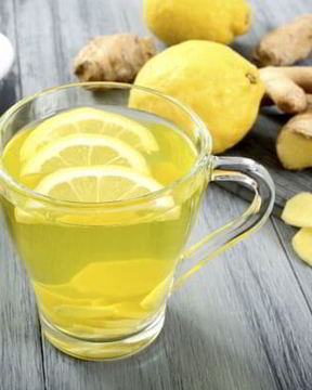 Зеленый чай с имбирем, лимоном и медом