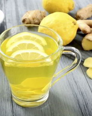 Зеленый чай с имбирем, лимоном и медом