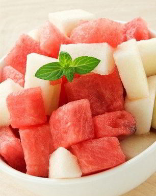 Дыня и арбуз в лаймовом сиропе