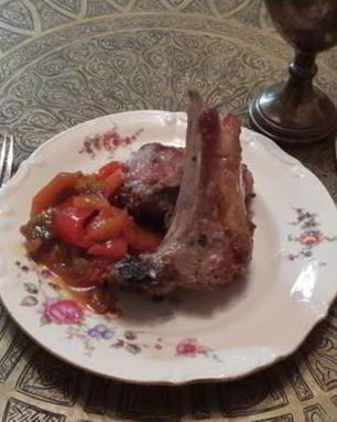 Баранина на кофейных зернах