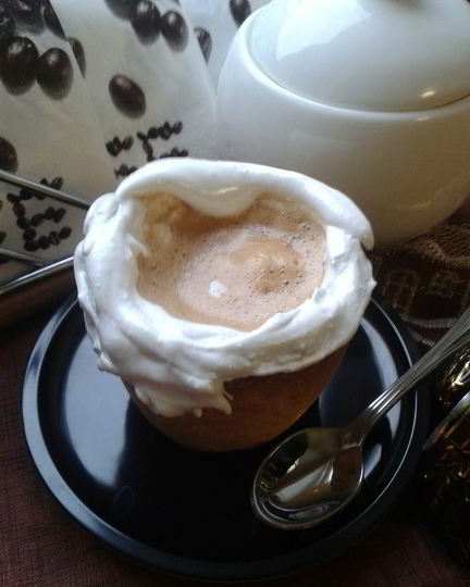 Рецепт имбирного кофе в съедобной кружке