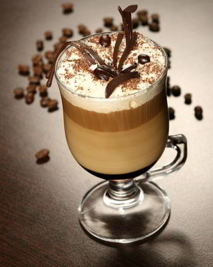 Ирландский кофе с шоколадом двух видов