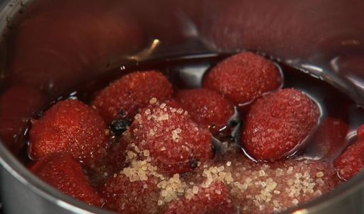 кофе с клубникой