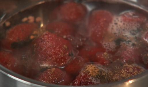 кофе с клубникой