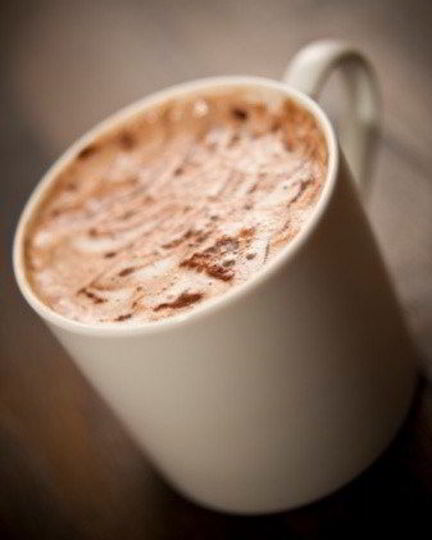 Рецепт воздушного горячего шоколада с кофе с апельсином