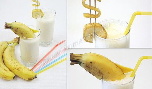 молочный коктейль с бананом