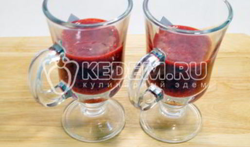 брусничный смузи со сливками