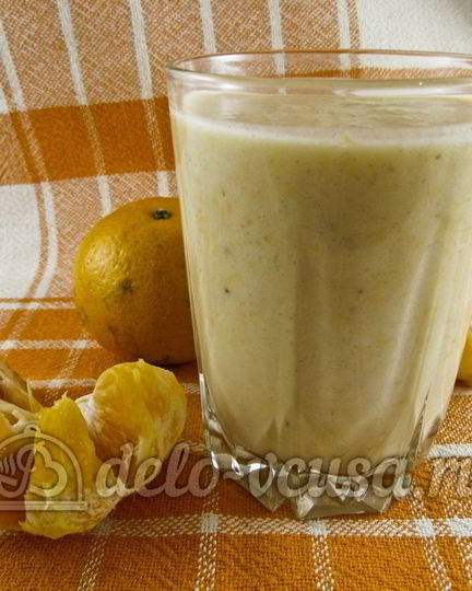 Рецепт смузей на кефире с бананом и мандарином