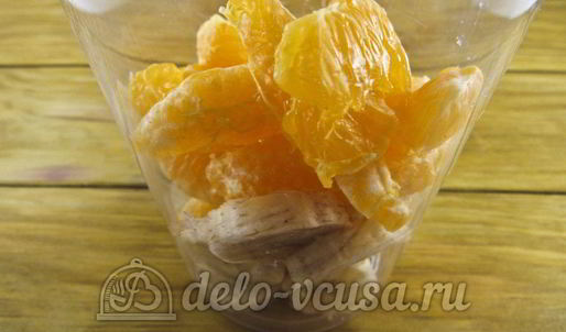 смузи на кефире с бананом и мандарином