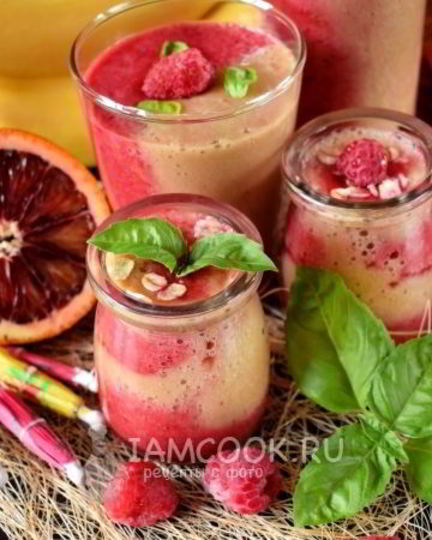 Рецепт смузей с малиной и красным апельсином