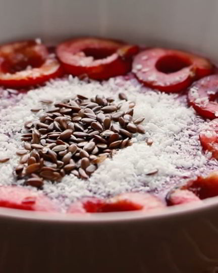 Рецепт смузей в тарелке