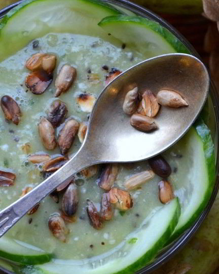 Рецепт зеленого смузи с киви и огурцом