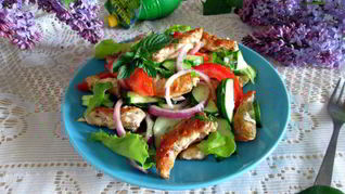 Салаты из куриной грудки