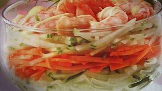 Салаты с креветками