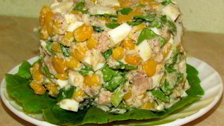 Салаты с кукурузой