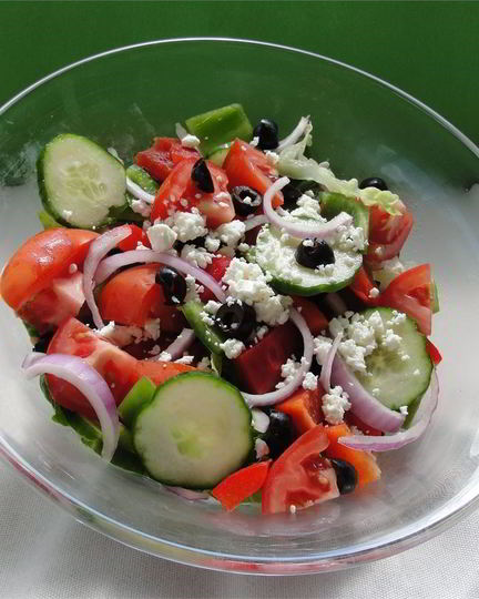 Рецепт греческого салата с брынзой