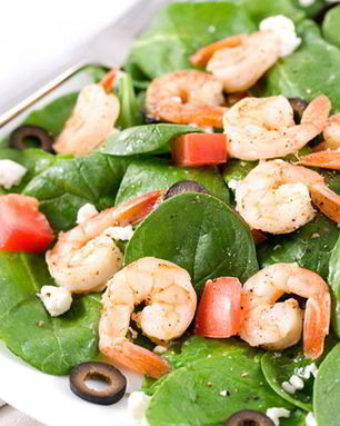 Греческий салат с креветками