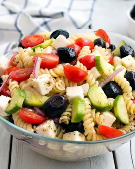 Рецепт греческого салата с пастой