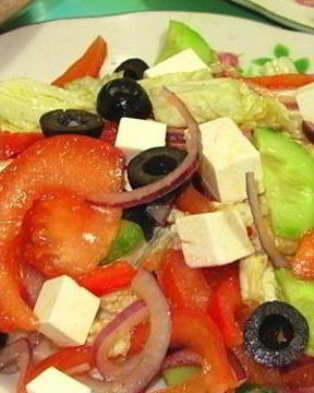 Греческий салат с пекинской капустой