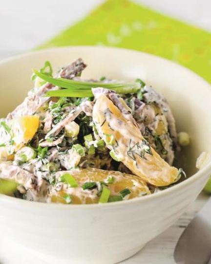 Рецепт картофельного салата с говядиной