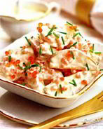 Картофельный салат с икрой