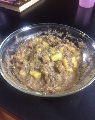 Картофельный салат с килькой