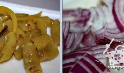 картофельный салат с мясом гирос и дзадзики