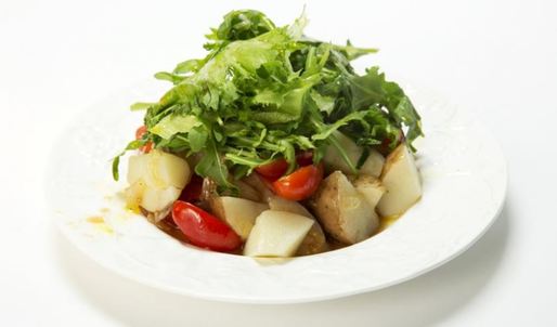 картофельный салат с облепиховой заправкой