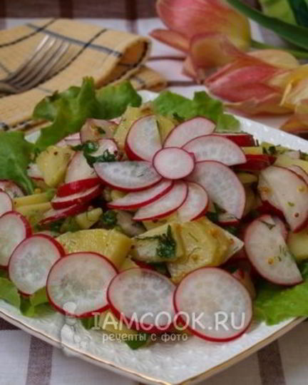 Рецепт картофельного салата с редисом