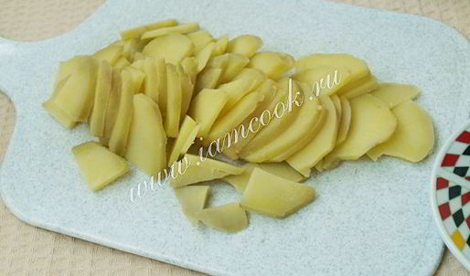 картофельный салат с редисом