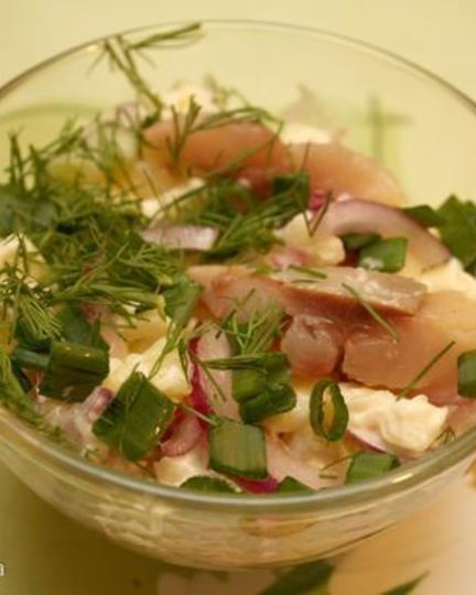 Рецепт картофельного салата с селедкой