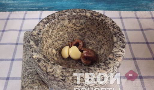 картофельный салат с семгой