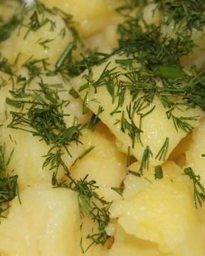 Картофельный салат с укропом