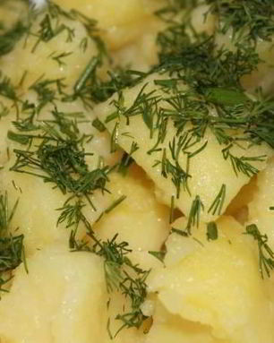 Картофельный салат с укропом