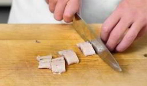 салат из картофеля с сельдью и телятиной