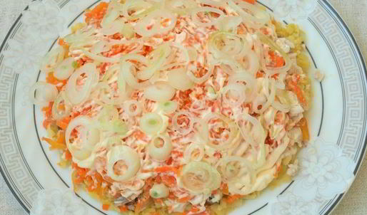 салат с картофелем и курицей