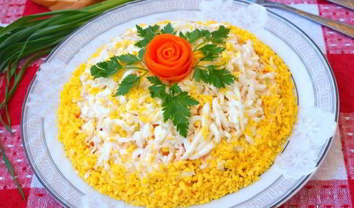 салат с картофелем и курицей