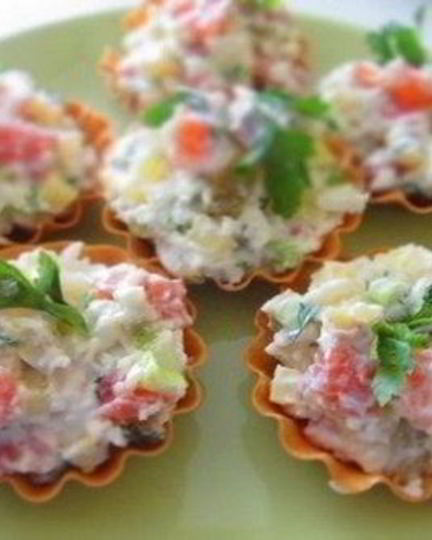 Рецепт салат с картофелем и слабосоленой семгой