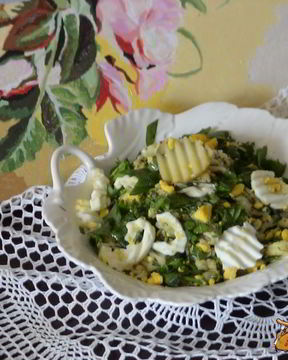 Салат с молодым картофелем и щавелем