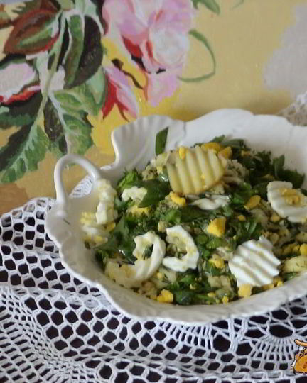 Рецепт салата с молодым картофелем и щавелем