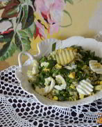 Салат с молодым картофелем и щавелем