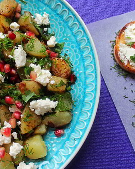 Рецепт теплого салата с картофелем