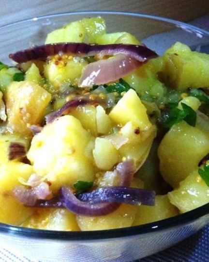 Рецепт теплого салата с молодым картофелем