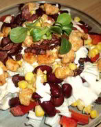 Мясной салат с болгарским перцем