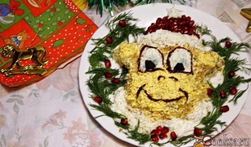 новогодний салат обезьянка